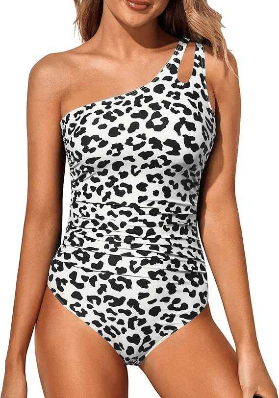 Bikini met one-shoulder design