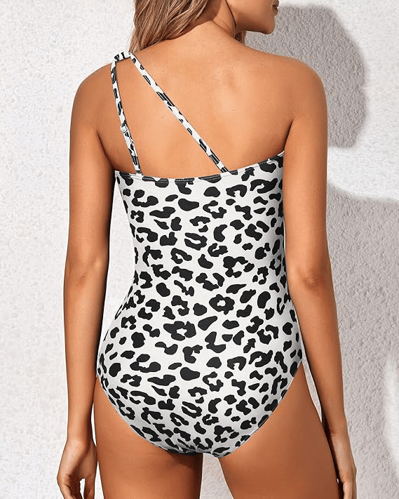 Bikini met one-shoulder design